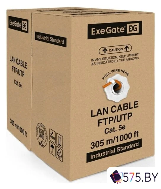 Кабель ExeGate UTP4-C5e-CU-S24-IN-LSZH-OR-305 UTP в магазине 575.by