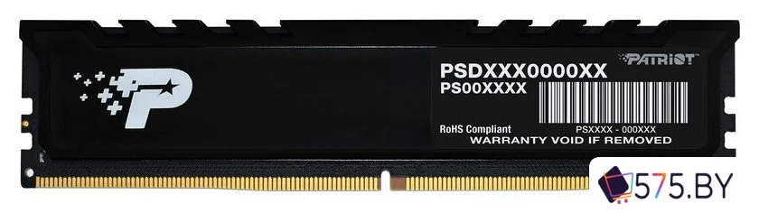 Оперативная память Patriot Signature Premium Line 16ГБ DDR5 5600 МГц PSP516G560081H1 в магазине 575.by