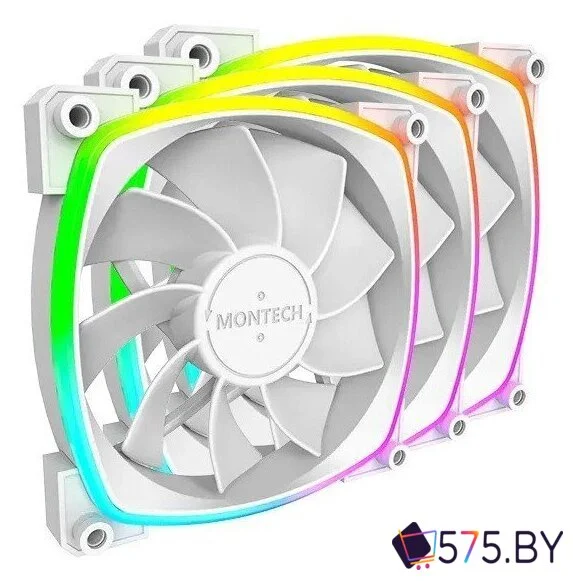 Комплект вентиляторов для корпуса Montech RX120 PWM 3 IN 1 (белый) в магазине 575.by