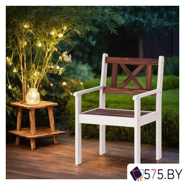 Кресло Sundays Ф-183.02 590x90x640 (орех/белый) в магазине 575.by