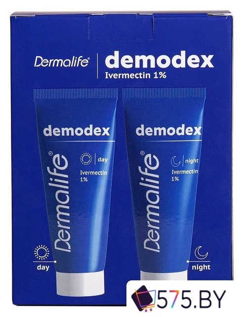 Подарочный набор Dermalife Demodex Гель дневной+Крем ночной (75 мл+75 мл) в магазине 575.by