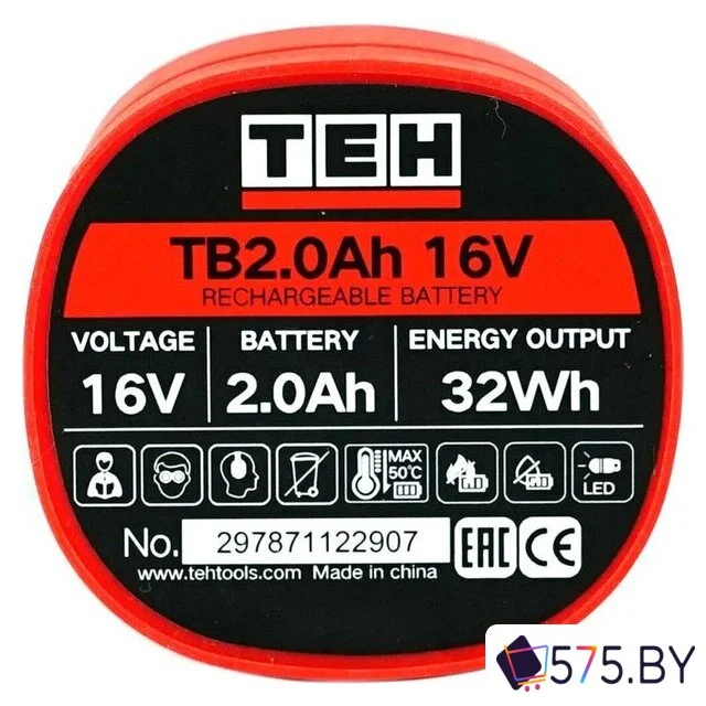 Аккумулятор для инструмента TEH TB2.0Ah 16V (16В/2 Ah) в магазине 575.by