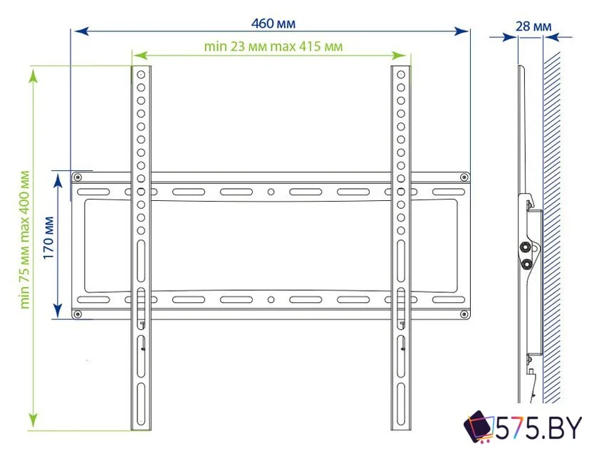 Кронштейн для телевизора Kromax IDEAL-4 (белый) в магазине 575.by