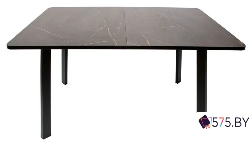 Кухонный стол ВВР Миллер (каспий черное золото/черный №3, пластик 120-160/80) в магазине 575.by