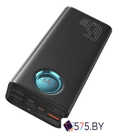 Внешний аккумулятор Baseus Amblight Digital Display Fast Charge Power Bank 65W 26800mAh (черный) в магазине 575.by