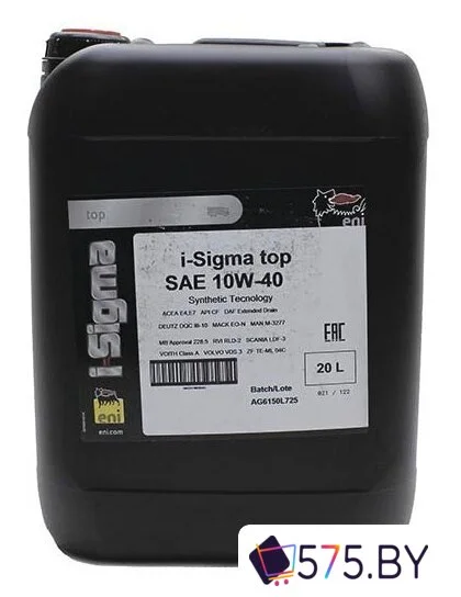 Моторное масло Eni i-Sigma top 10W-40 20л в магазине 575.by