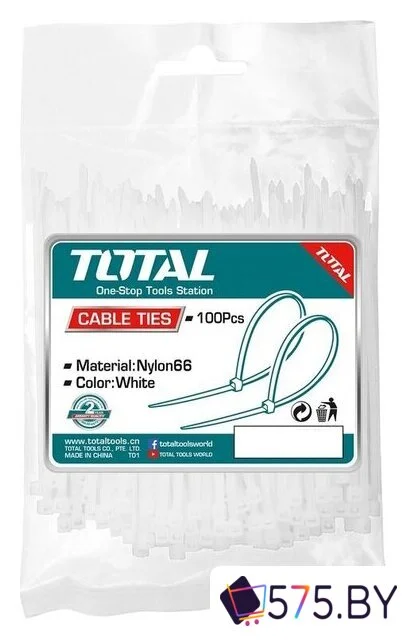 Стяжка для кабеля Total THTCT10201 (100 шт)