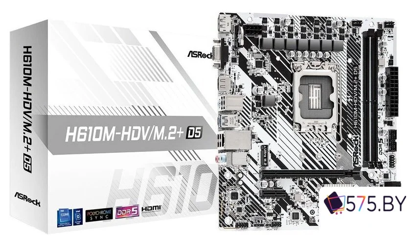 Материнская плата ASRock H610M-HDV/M.2+ D5 в магазине 575.by