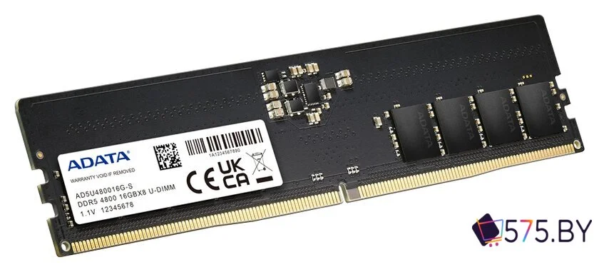 Оперативная память ADATA 8ГБ DDR5 4800 МГц AD5U48008G-S в магазине 575.by