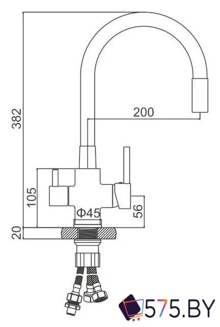 Смеситель Ledeme L74255Y-3 в магазине 575.by