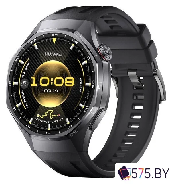 Умные часы Huawei Watch GT 6 Pro 46 мм (черный, с черным силиконовым ремешком, международная версия) в магазине 575.by