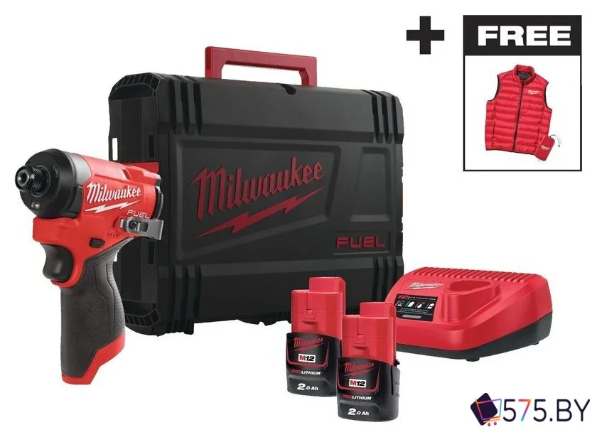 Винтоверт Milwaukee M12 FID2MC-202X Fuel 4933499462 (с 2-мя АКБ, кейс) в магазине 575.by