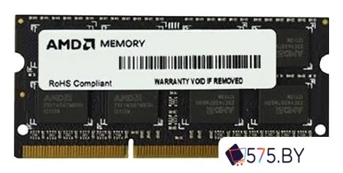Оперативная память AMD Radeon R3 Value Series 8ГБ DDR3 SODIMM 1333 МГц R338G1339S2S-U в магазине 575.by