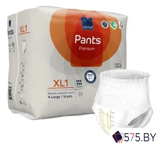 Трусы-подгузники для взрослых Abena Pants XL1 Premium (16 шт) в магазине 575.by