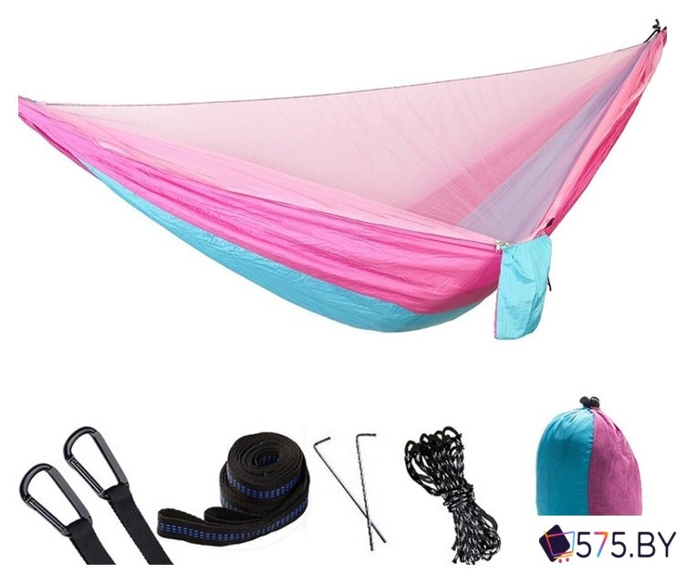 Туристический гамак Sundays OG1320FN (розовый/синий) в магазине 575.by