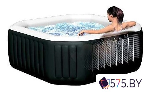 Надувной бассейн Intex Jet & Bubble Deluxe 28458 (201x71) с джакузи в магазине 575.by