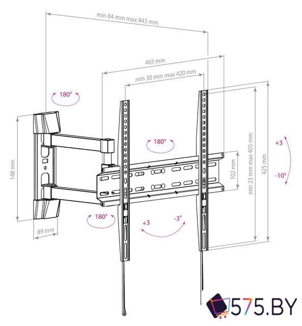 Кронштейн для телевизора Arm Media LCD-414 в магазине 575.by