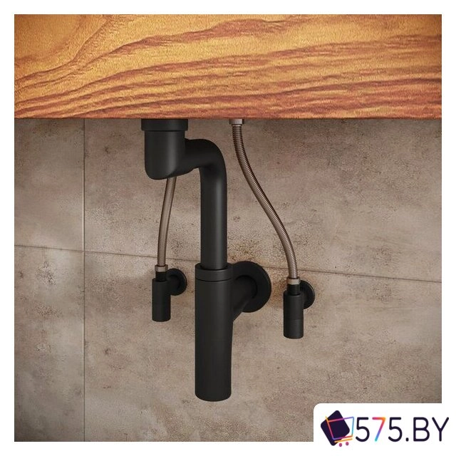 Вентиль Wellsee Drainage System 182147001, угловой (2 шт, матовый черный) в магазине 575.by