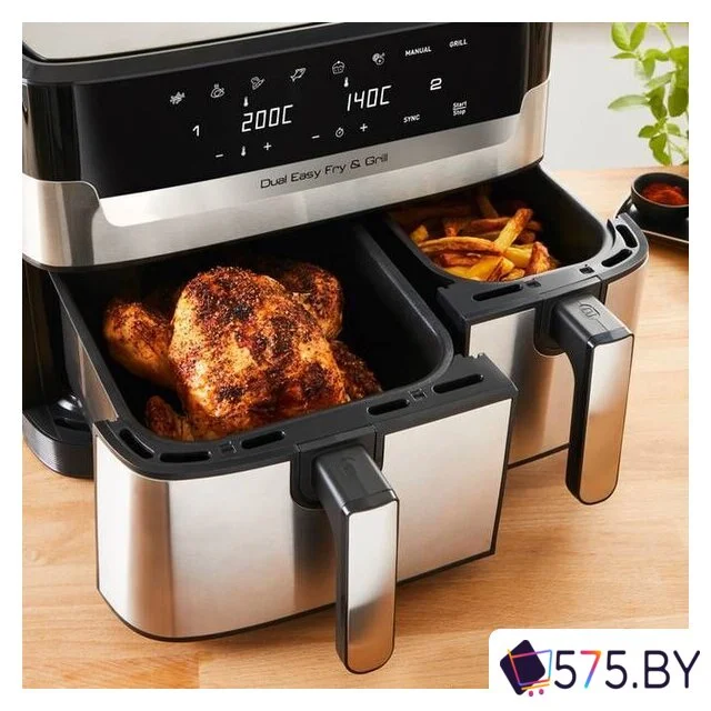 Аэрогриль (аэрофритюрница) Tefal Dual Easy Fry & Grill EY905D10 в магазине 575.by