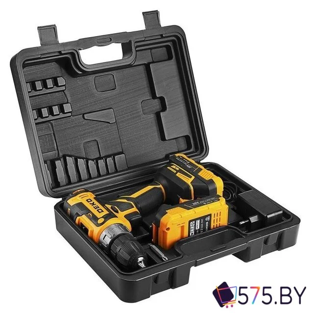 Дрель-шуруповерт Deko DKCD20-Li 085-1123 (с 2-мя АКБ, кейс) в магазине 575.by