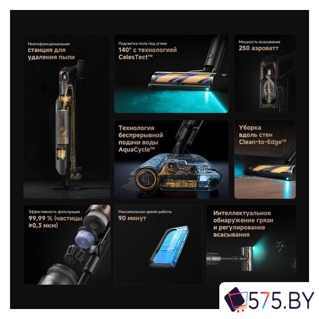 Пылесос Dreame Cordless Vacuum Cleaner Z20 Aqua Cycle Station (евровилка) в магазине 575.by
