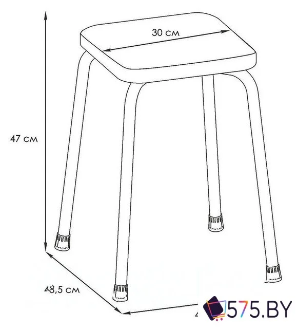Табурет ЗМИ Пенек крепкий 224 Т 269 (серый) в магазине 575.by
