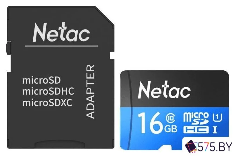 Карта памяти Netac P500 Standard 16GB NT02P500STN-016G-R (с адаптером) в магазине 575.by
