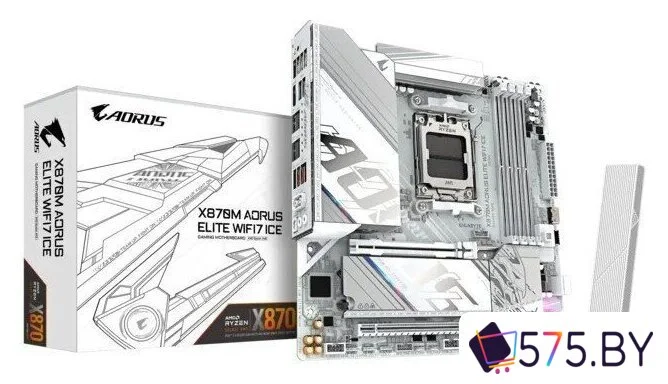 Материнская плата Gigabyte X870M Aorus Elite WiFi7 Ice в магазине 575.by