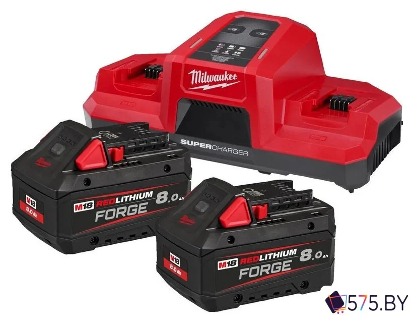 Аккумулятор с зарядным устройством Milwaukee M18 FORGENRG-802DBSC 4933498616 (18В + 18В/8 Ач) в магазине 575.by