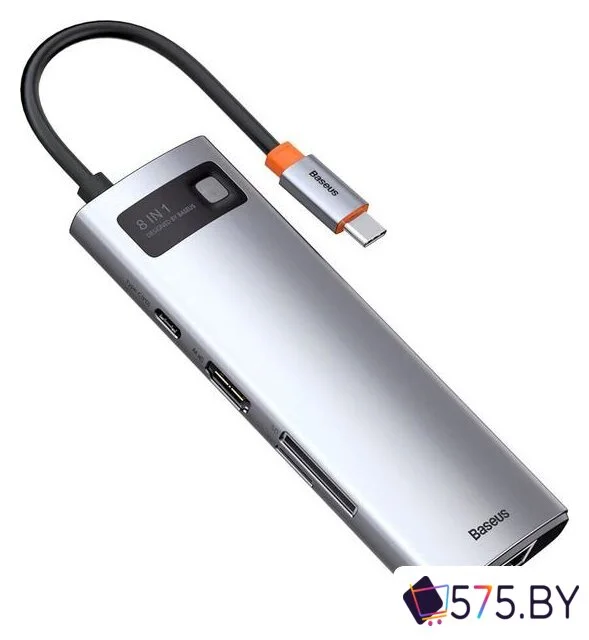 Док-станция Baseus Metal Gleam Series 8-in-1 Multifunctional Type-C HUB Docking Station CAHUB-CV0G в магазине 575.by