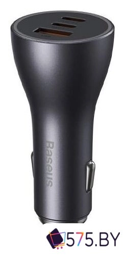 Автомобильное зарядное Baseus Golden Contactor Pro Triple Fast Charger Car Charger 65W CGJP010013 (темно-серый) в магазине 575.by