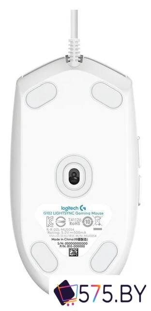 Игровая мышь Logitech G102 Lightsync (белый) в магазине 575.by