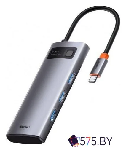 USB-хаб Baseus Metal Gleam Series Multifunctional HUB Type-C Hub Docking Station CAHUB-CX0G в магазине 575.by