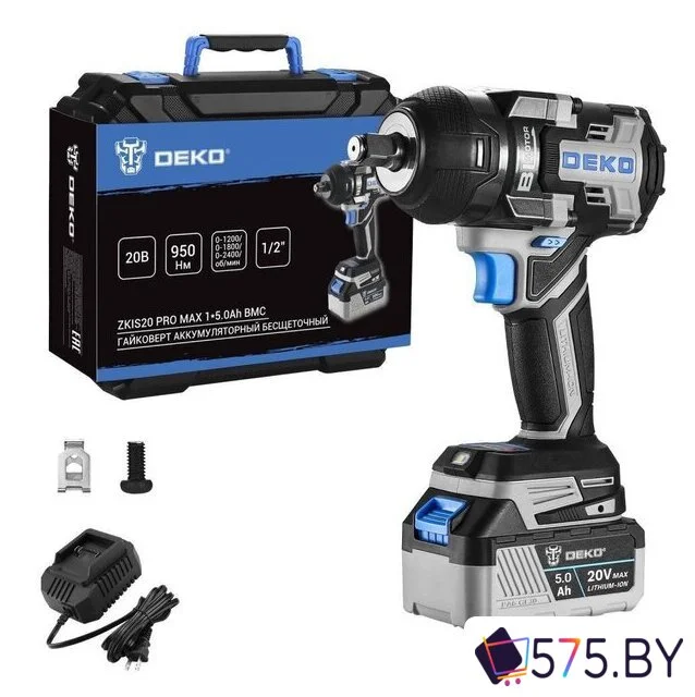 Гайковерт Deko ZKIS20 Pro Max 083-1089 (с 1-им АКБ, кейс) в магазине 575.by