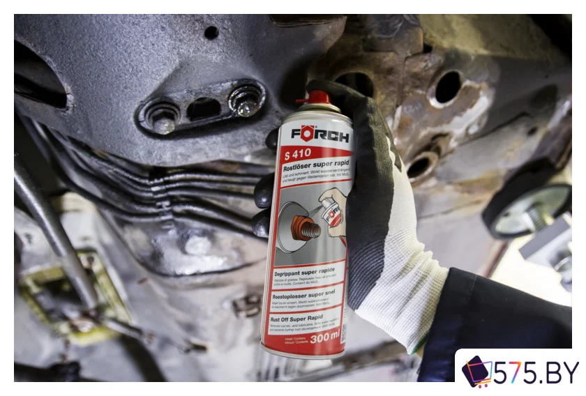 Смазки, пасты и очистители для механических, электрических узлов FORCH Растворитель ржавчины S410 Супербыстрый 300мл 67070026 в магазине 575.by