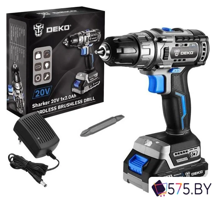 Дрель-шуруповерт Deko Sharker 063-4037 (с 1-им АКБ) в магазине 575.by