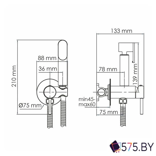 Гигиенический душ Wasserkraft A70138 в магазине 575.by