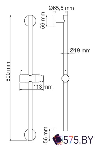 Душевая штанга Wasserkraft A122 в магазине 575.by