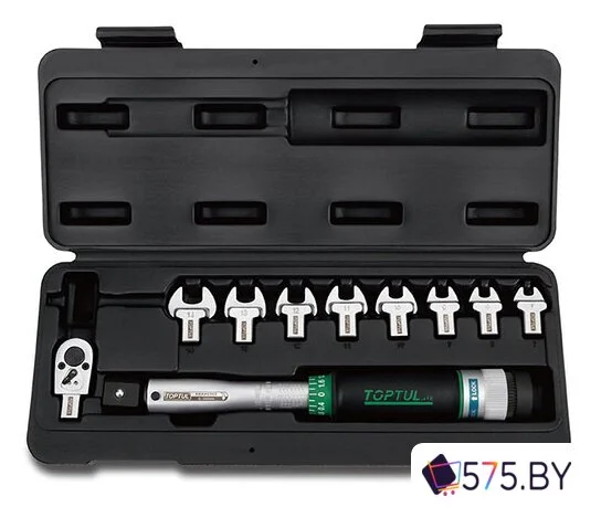 Динамометрический ключ с набором Toptul 3/8" 6-30 Нм GAAI1001 в магазине 575.by
