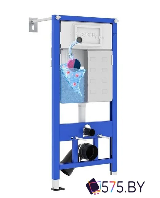 Инсталляция для унитаза Roxen StounFix Dual Fresh 710200 с удлиненными креплениями в комплекте и встр. контейнером для гигиенических таблеток (аромадозатор) в магазине 575.by