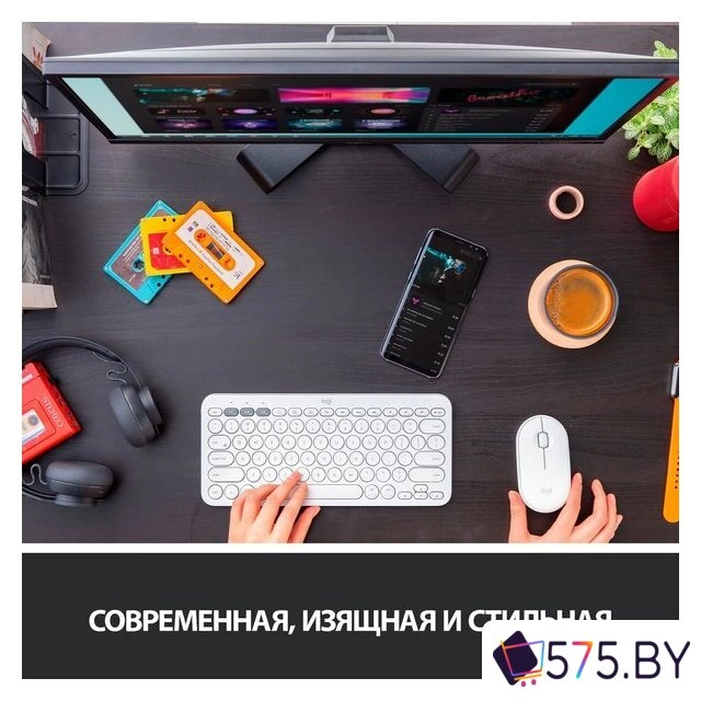Мышь Logitech M350 Pebble (белый) в магазине 575.by