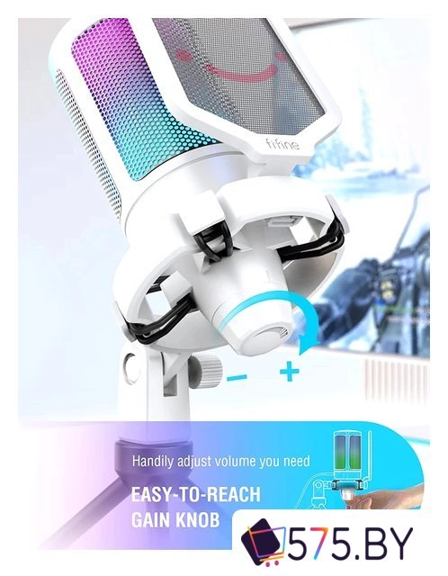 Проводной микрофон FIFINE A6V (белый) в магазине 575.by
