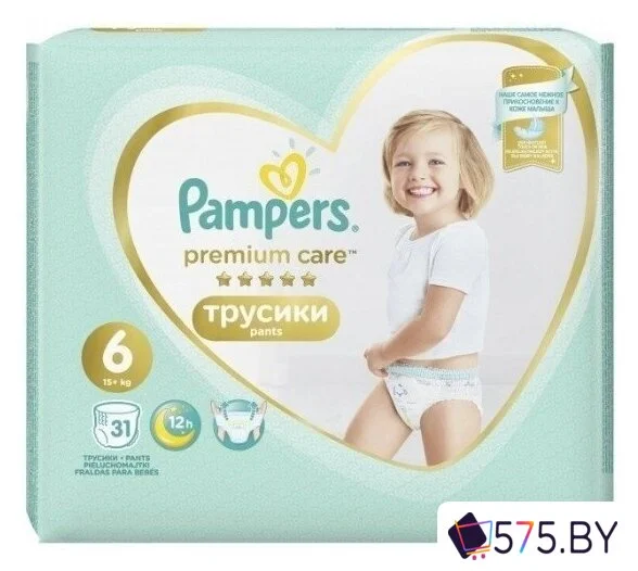 Трусики-подгузники Pampers Premium Care 6 (31 шт) в магазине 575.by