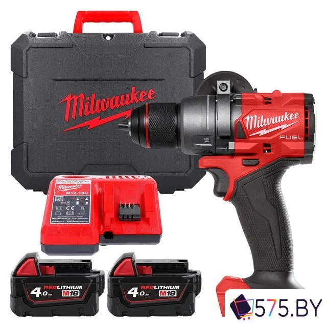 Ударная дрель-шуруповерт Milwaukee M18 FUEL M18FPD3-402C 4933492473 (с 2-мя АКБ 4 Ач, кейс) в магазине 575.by