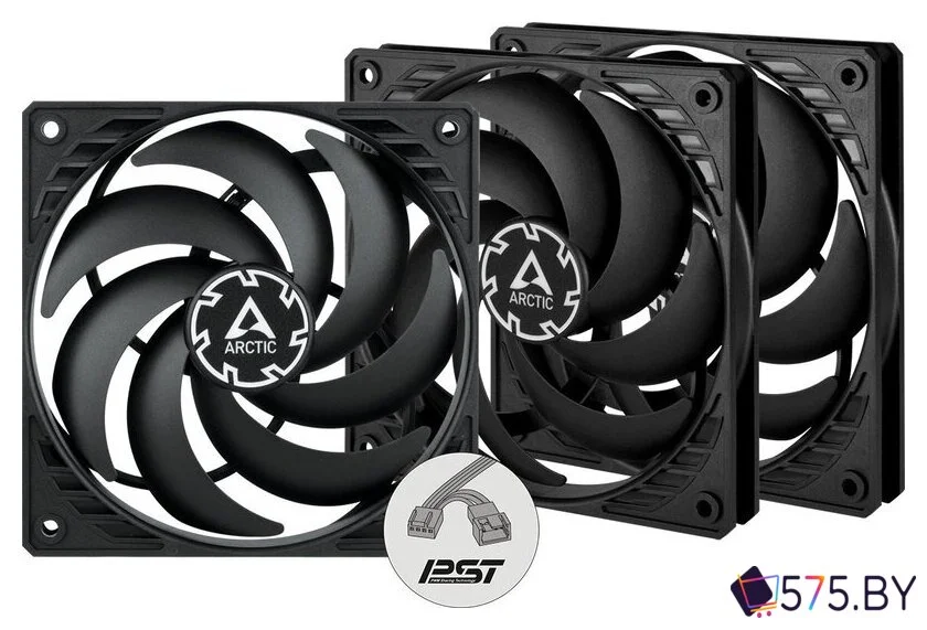 Комплект вентиляторов для корпуса Arctic P12 Slim PWM PST 3 PCS Value Pack ACFAN00275A в магазине 575.by