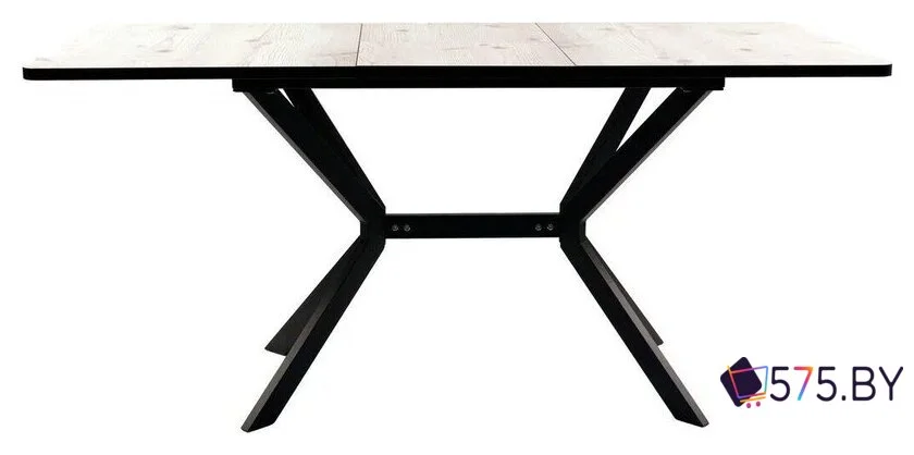 Кухонный стол ВВР Миллер (бискайская сосна/черный №3, пластик 120-160/80) в магазине 575.by
