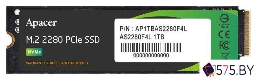 SSD Apacer AS2280F4L 1TB AP1TBAS2280F4L-1 в магазине 575.by