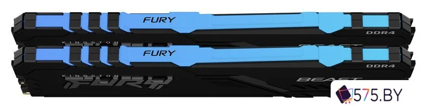 Оперативная память Kingston FURY Beast RGB 2x32ГБ DDR4 3200 МГц KF432C16BB2AK2/64 в магазине 575.by