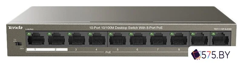Неуправляемый коммутатор Tenda TEF1110P-8-63W в магазине 575.by