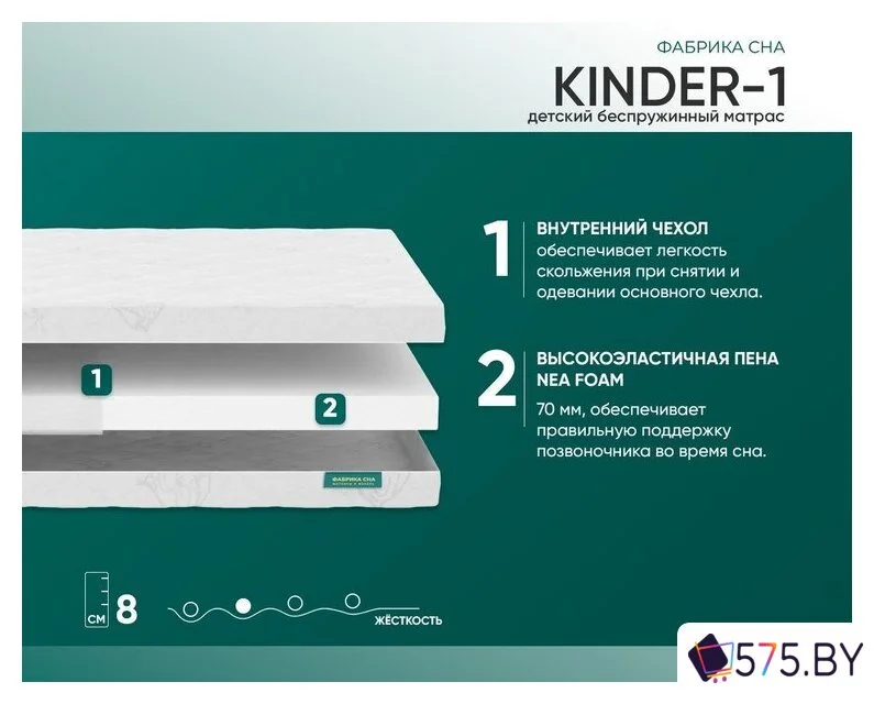 Матрас Фабрика сна Киндер-1 70x160 в магазине 575.by